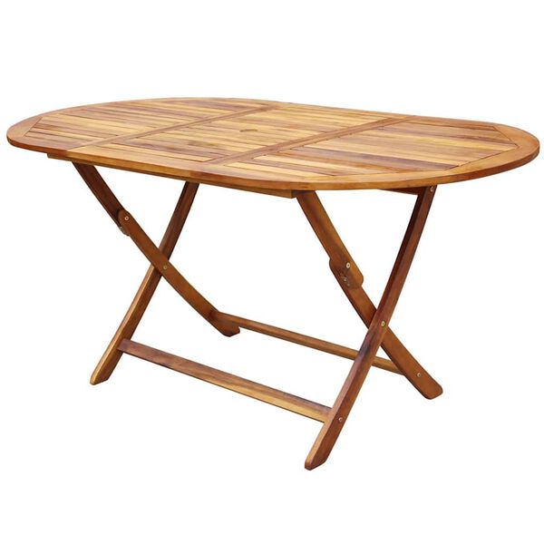 vidaXL Ensemble de repas extérieur 7 pcs Marron