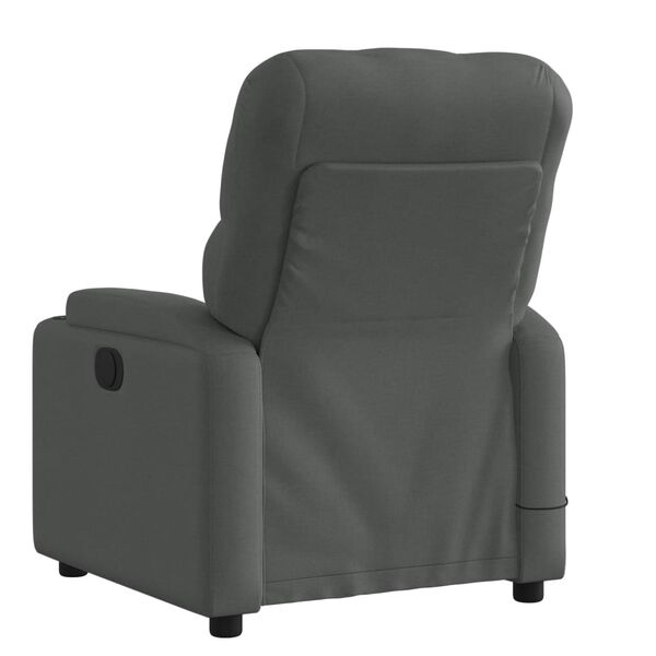 vidaXL Fauteuil de massage inclinable gris fonc&eacute; tissu