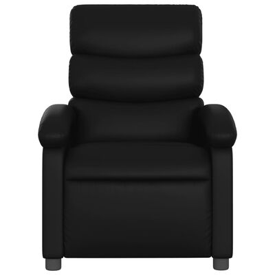 vidaXL Fauteuil inclinable Noir Similicuir