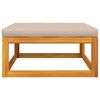 vidaXL Repose-pied de jardin avec coussin taupe bois massif d'acacia