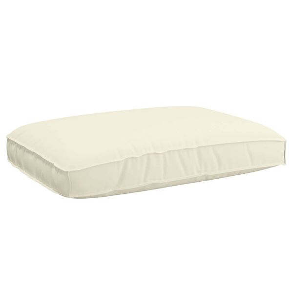 vidaXL Coussin Cr&egrave;me 120 x 80 x 12 cm Tissu Oxford