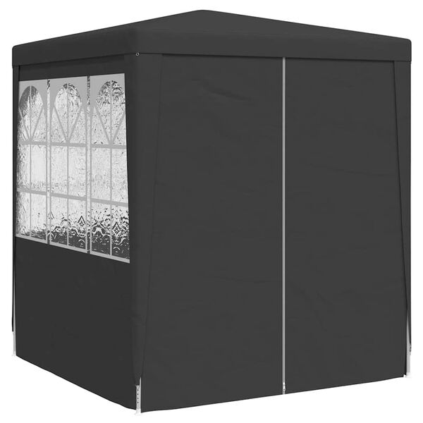 vidaXL Tente de réception et parois latérales 2x2 m Anthracite 90 g/m²