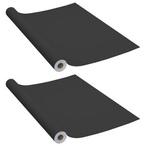 vidaXL Films autoadhésifs pour meubles 2 pcs Noir 500x90 cm PVC