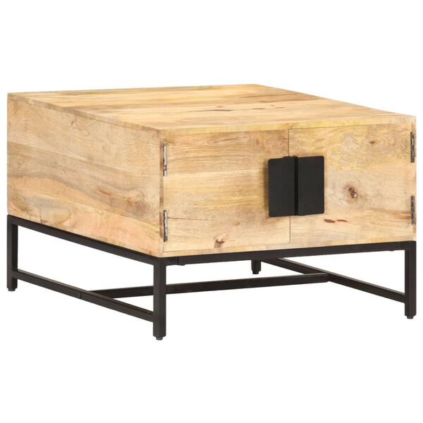 vidaXL Table basse 67x67x45 cm Bois de manguier massif