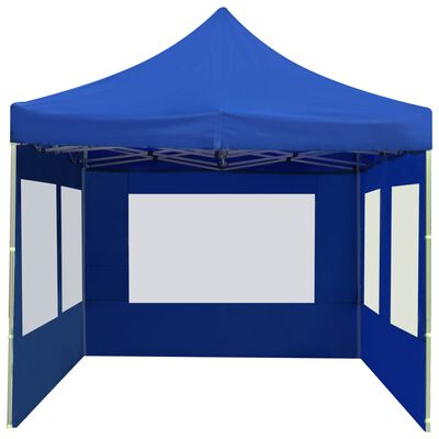 vidaXL Tente de réception pliable avec parois Aluminium 6 x 3 m Bleu