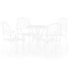 vidaXL Ensemble de bistro 5 pcs Aluminium coul&eacute; Blanc