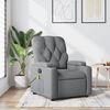 vidaXL Fauteuil inclinable de massage gris clair tissu