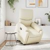 vidaXL Fauteuil inclinable de massage cr&egrave;me similicuir