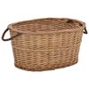 vidaXL Panier &agrave; bois de chauffage poign&eacute;es de transport 56x40x28 cm