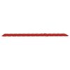 vidaXL Chaises longues lot de 2 avec coussin rouge Bois de teck solide