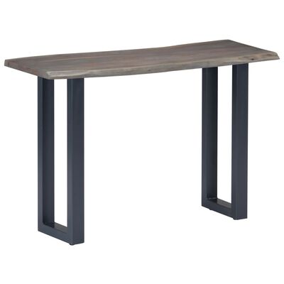 vidaXL Table console Gris 115 x 35 x 76 cm Bois d'acacia massif et fer