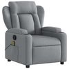 vidaXL Fauteuil inclinable de massage gris clair tissu