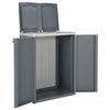 vidaXL Poubelle avec 2 portes gris 65x45x88 cm PP