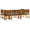 vidaXL Ensemble bistro de jardin 6 pcs Marron Bois d'Acacia Massif