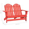 vidaXL Chaise de jardin Adirondack 2 places bois de sapin massif rouge
