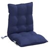 vidaXL Coussins de chaise &agrave; dossier bas lot de 2 bleu marine