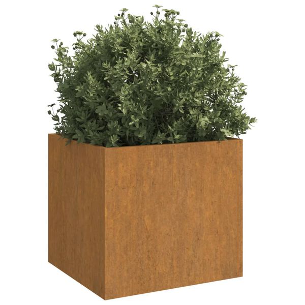 vidaXL Jardini&egrave;res 2 pcs 42x40x39 cm acier corten