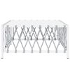 vidaXL Table de jardin blanc 70x70x34 cm tissu tissé