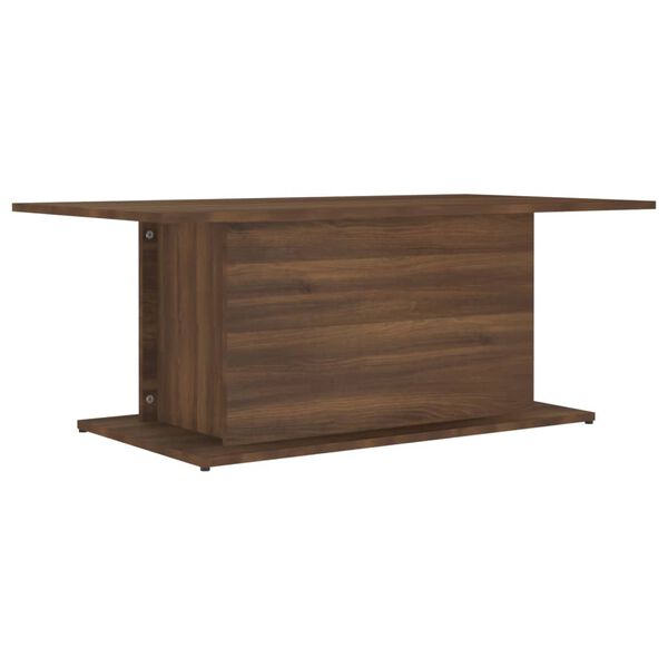 vidaXL Table basse ch&ecirc;ne marron 102x55,5x40 cm bois d'ing&eacute;nierie