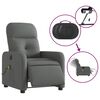 vidaXL Fauteuil inclinable de massage &eacute;lectrique gris fonc&eacute; tissu