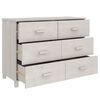 vidaXL Buffet MOLDE Blanc 113x40x80 cm Bois massif de pin