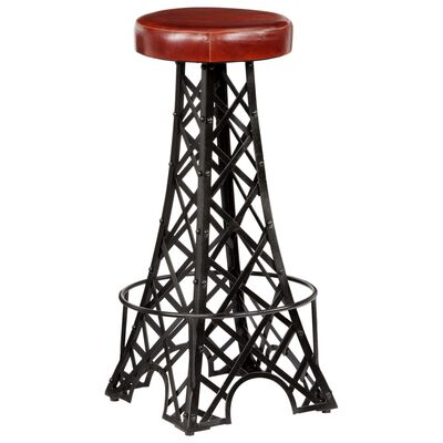 vidaXL Tabourets de bar lot de 2 cuir véritable