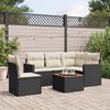 vidaXL Salon de jardin 6 pcs avec coussins noir r&eacute;sine tress&eacute;e