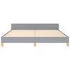 vidaXL Cadre de lit sans matelas gris clair tissu