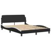 vidaXL Cadre de lit Viana avec LED sans matelas noir blanc 137x190 cm