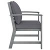 vidaXL Chaises de jardin lot de 2 avec coussins gris fonc&eacute; Bois acacia