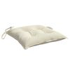 vidaXL Coussins de chaise lot de 6 blanc cr&egrave;me 50x50x7 cm tissu oxford