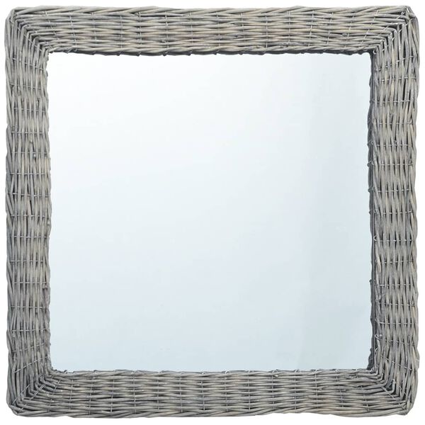 vidaXL Miroir 50x50 cm Osier