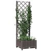vidaXL Jardini&egrave;re avec treillis Marron 40x40x121,5 cm PP