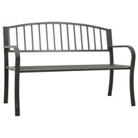 vidaXL Banc de jardin 125 cm acier gris