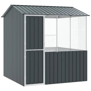 vidaXL Cage pour oiseaux Anthracite 215 x 209 x 230 cm Acier galvanisé