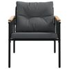 vidaXL Ensemble de meubles de balcon avec coussins 5 pcs noir acier