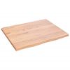 vidaXL Dessus de table bois ch&ecirc;ne massif trait&eacute; bordure assortie