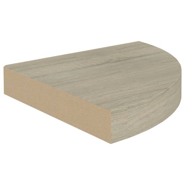 vidaXL &Eacute;tag&egrave;re d'angle flottante ch&ecirc;ne 25x25x3,8 cm MDF