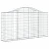 vidaXL Paniers &agrave; gabions arqu&eacute;s 4 pcs 200x30x100/120 cm Fer galvanis&eacute;