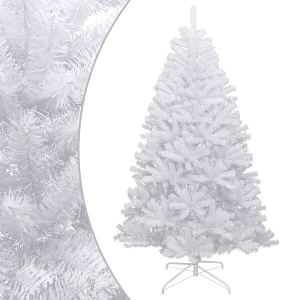 vidaXL Sapin de Noël artificiel à charnières avec neige floquée 210 cm
