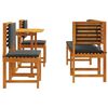 vidaXL Ensemble bistro de jardin 4 pcs Marron Bois d'Acacia Massif