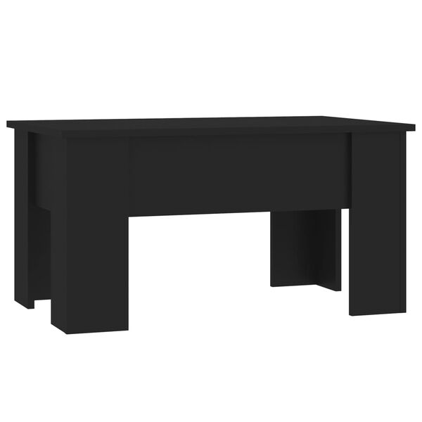 vidaXL Table basse noir 79x49x41 cm bois d'ing&eacute;nierie