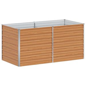 vidaXL Lit sur&eacute;lev&eacute; de jardin 160x80x77 cm Acier galvanis&eacute; Argent&eacute;