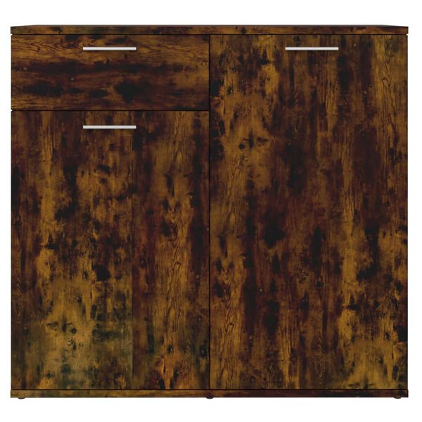 vidaXL Buffet Ch&ecirc;ne fum&eacute; 80x36x75 cm Bois d'ing&eacute;nierie
