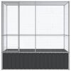 vidaXL Volière argenté 210,5x107x212 cm acier