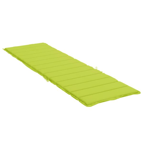 vidaXL Coussin de chaise longue vert vif 200x50x3 cm tissu oxford