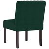 vidaXL Fauteuil sans accoudoirs vert fonc&eacute; velours