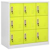 vidaXL Armoire &agrave; casiers Gris clair et vert 90x45x92,5 cm Acier