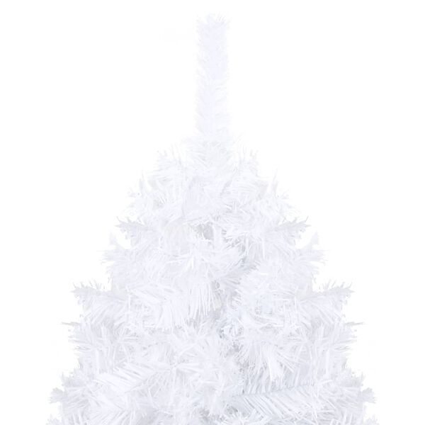 vidaXL Arbre de Noël artificiel pré-éclairé et branches épaisses blanc