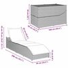 vidaXL Chaise longue pliante coussin et rangement gris r&eacute;sine tress&eacute;e